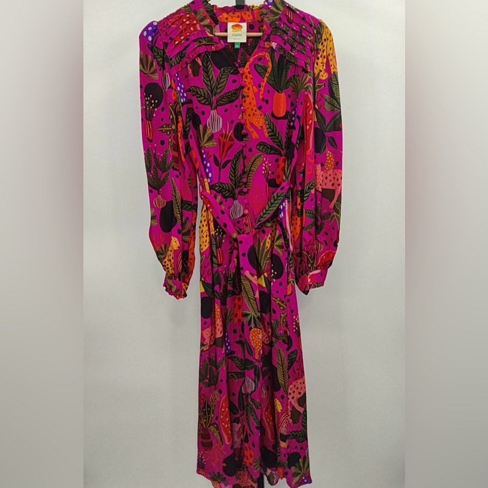 Farm Rio Vibrant Pink 
Patterned Dress - Picture 8 of 8